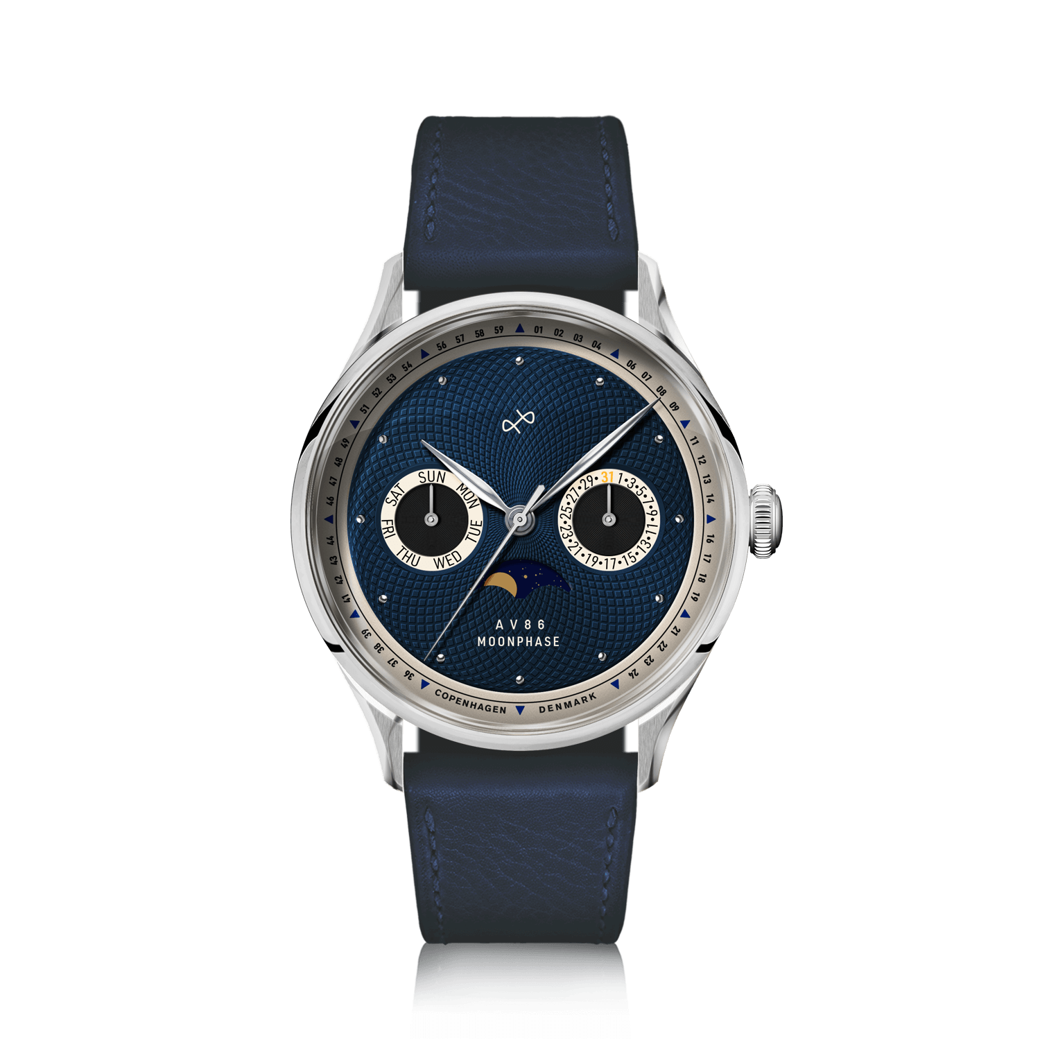 1968 Moonphase, Steel / Dark Blue | 無料刻印サービス・無料配送 | AV86