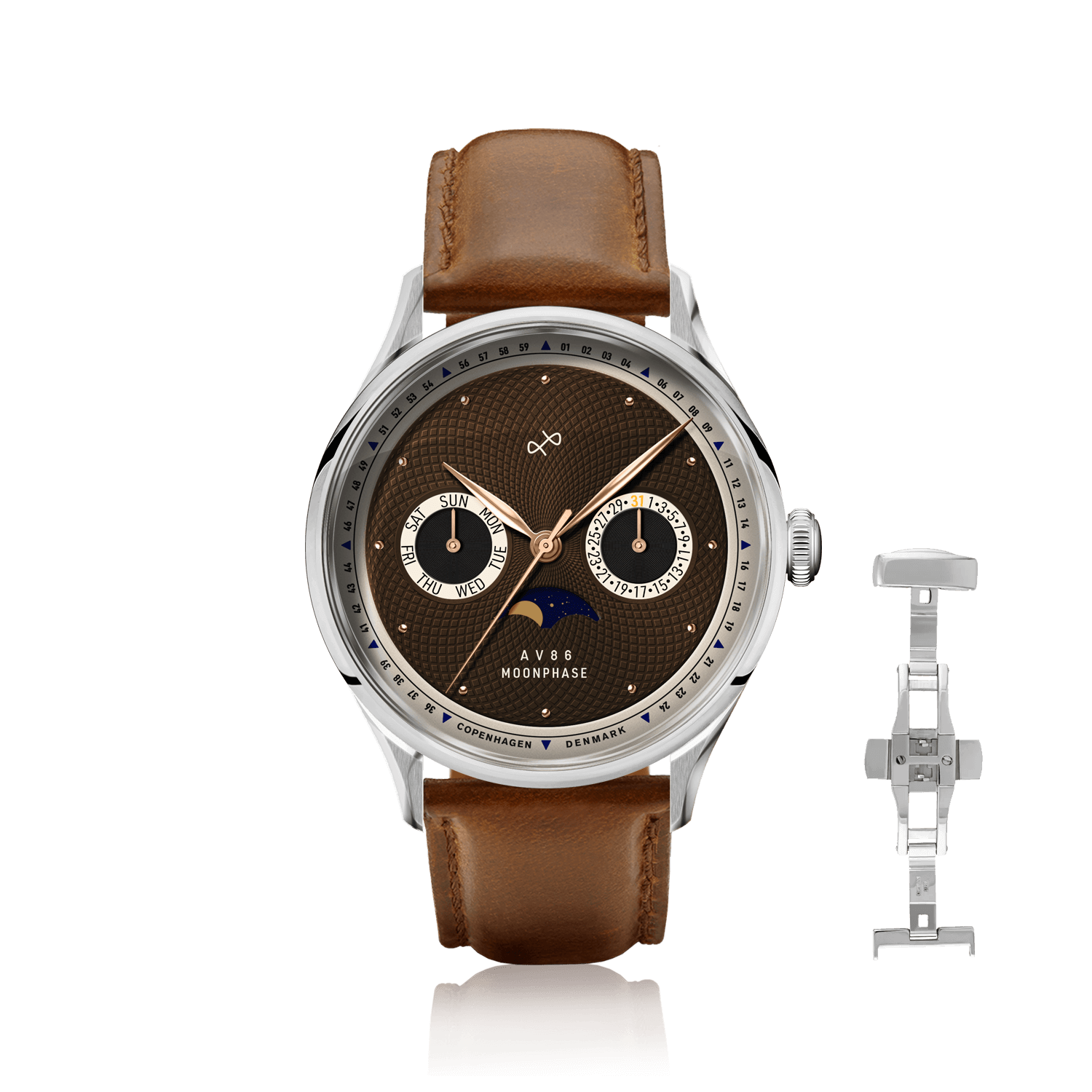 1968 Moonphase, Steel / Brown