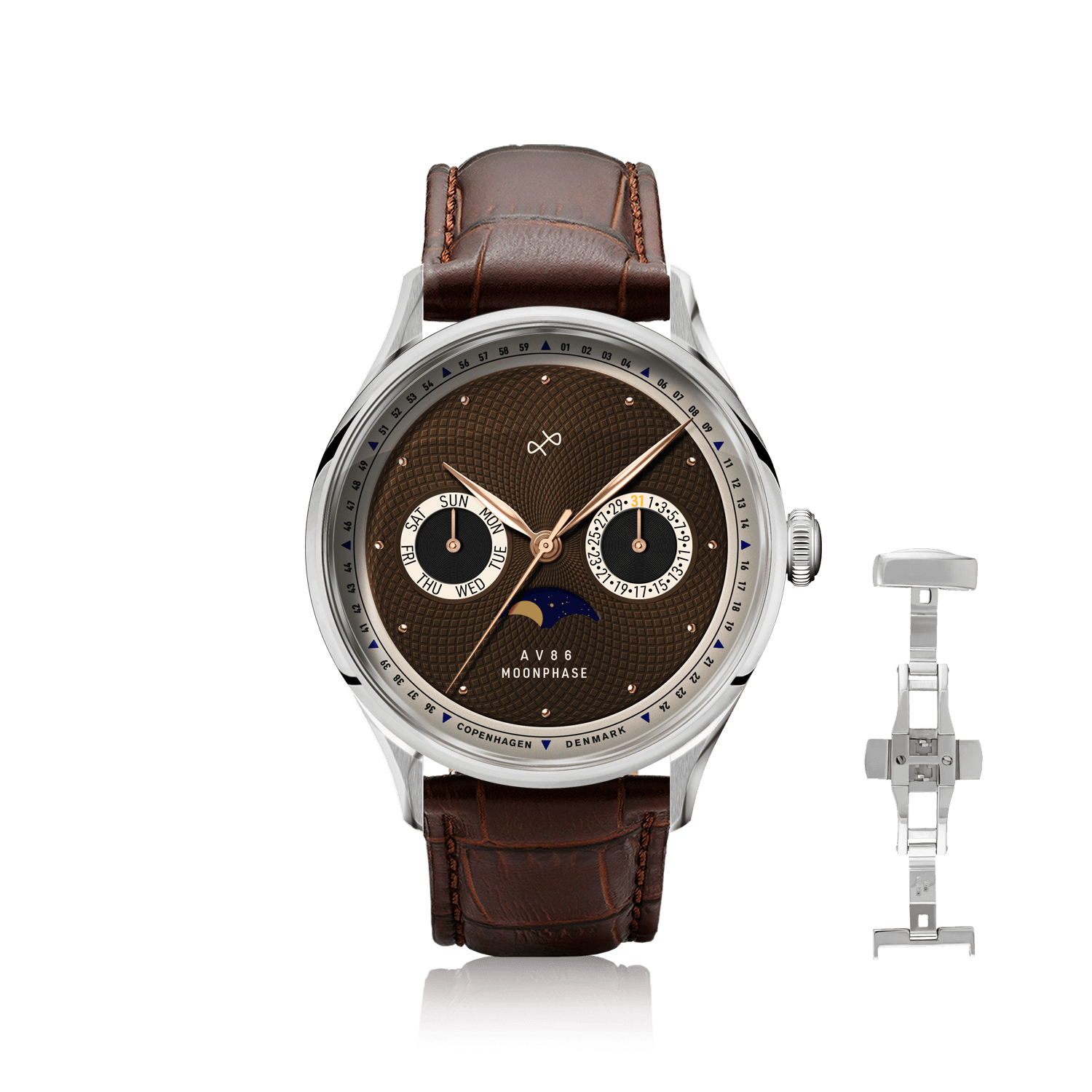 1968 Moonphase, Steel / Brown