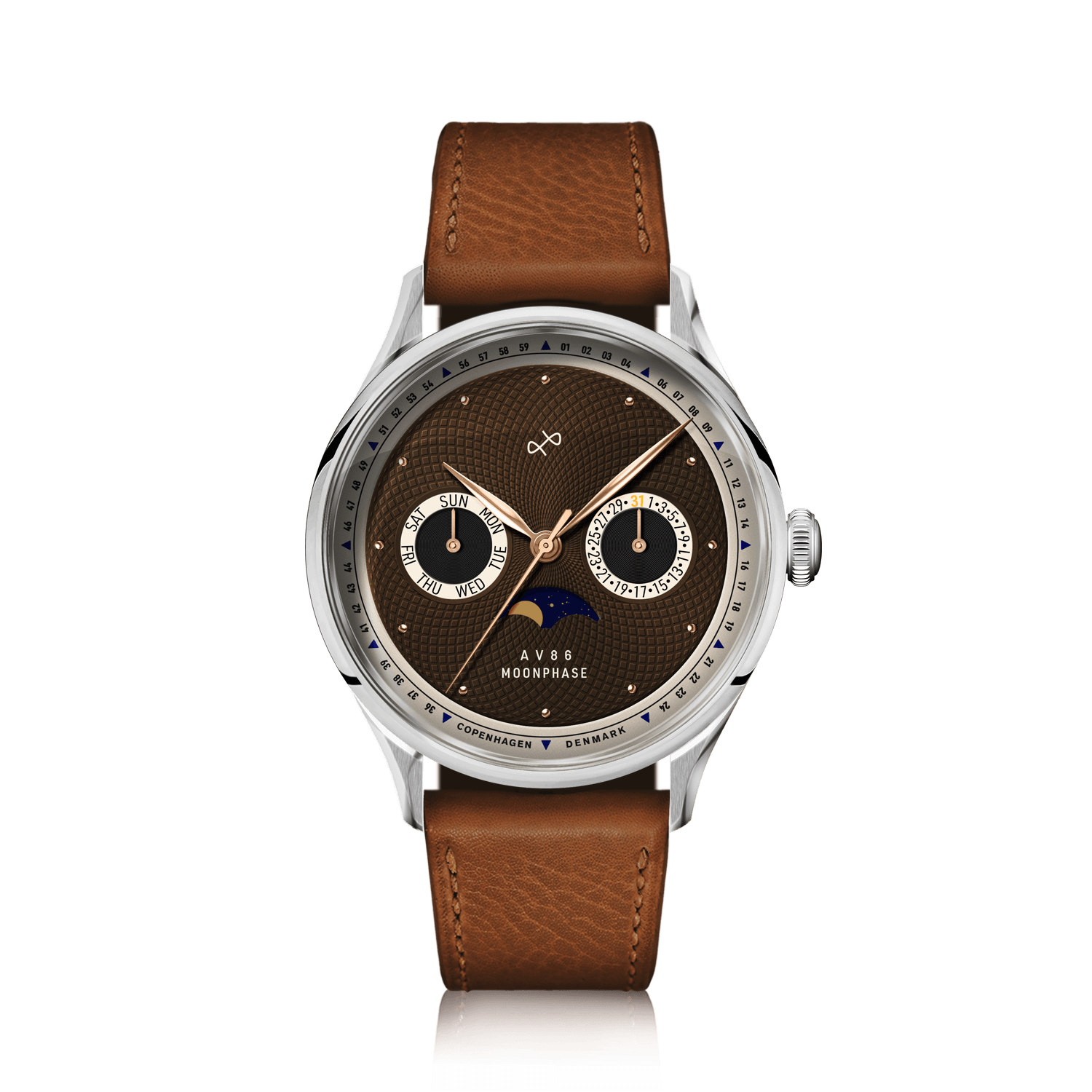 1968 Moonphase, Steel / Brown | Free engraving | AV86