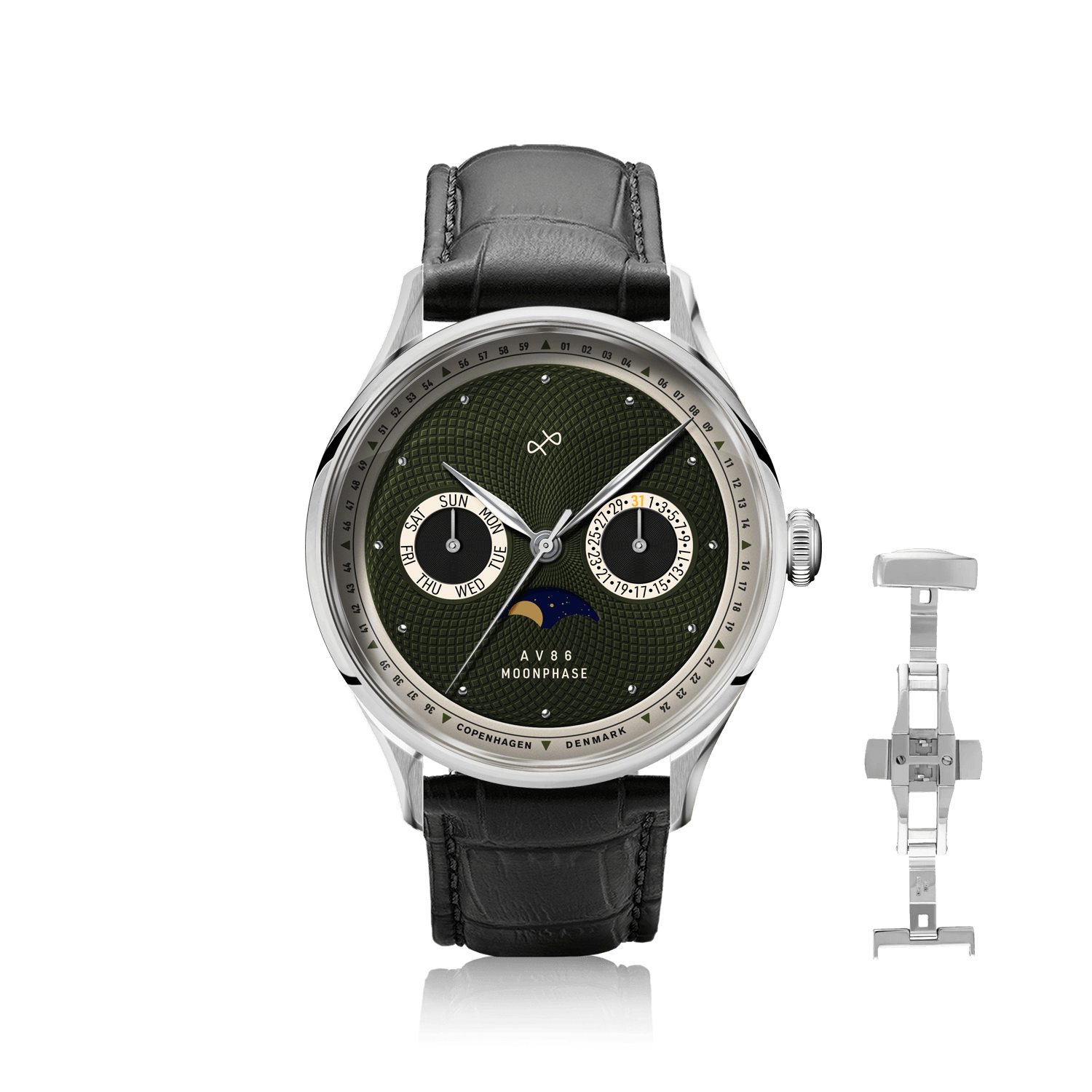 1968 Moonphase, Steel / Green