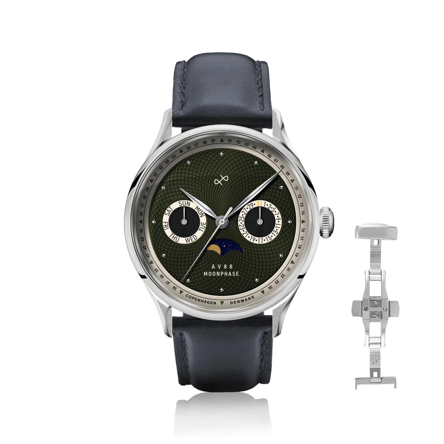 1968 Moonphase, Steel / Green