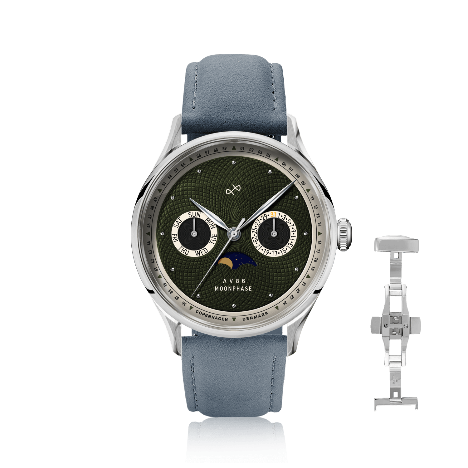 1968 Moonphase, Steel / Green