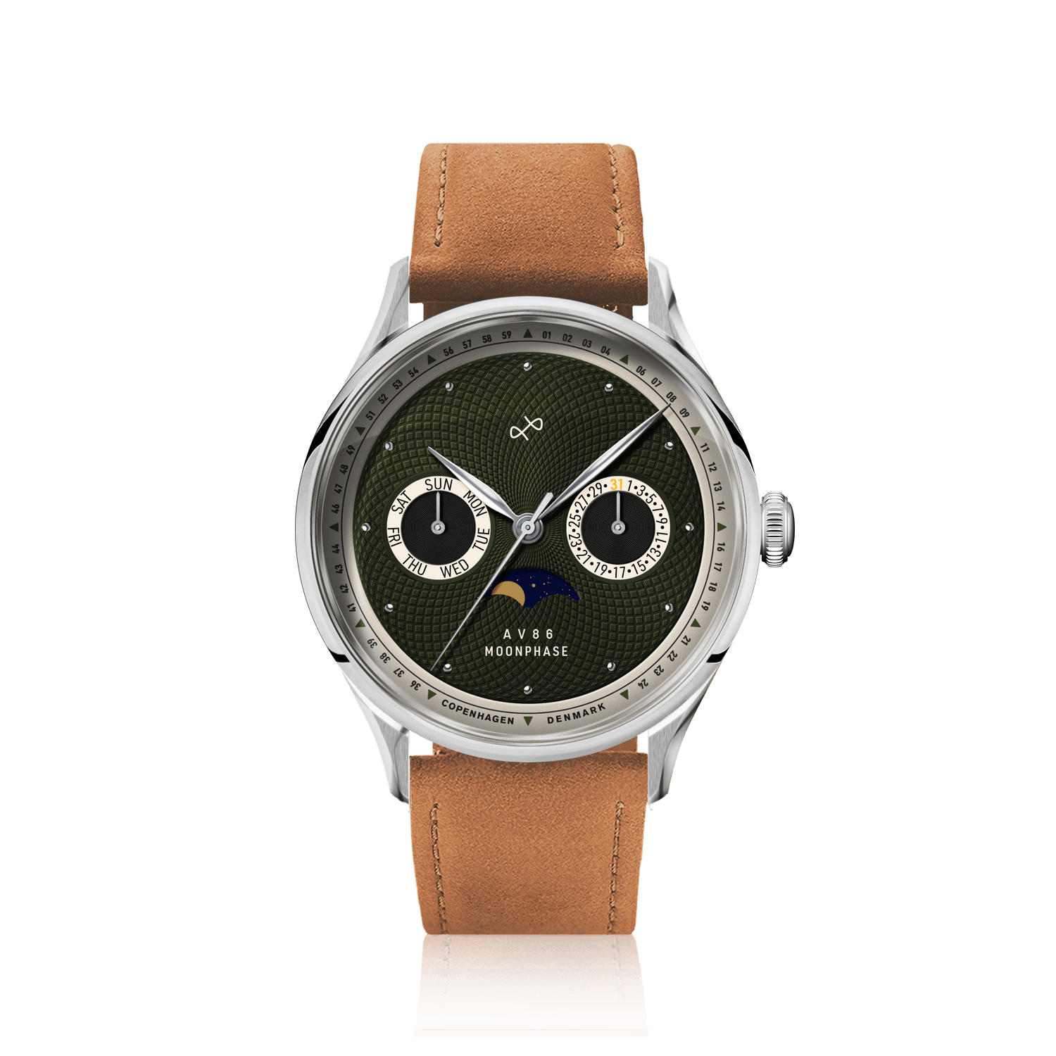 1968 Moonphase, Steel / Green | Free engraving | AV86