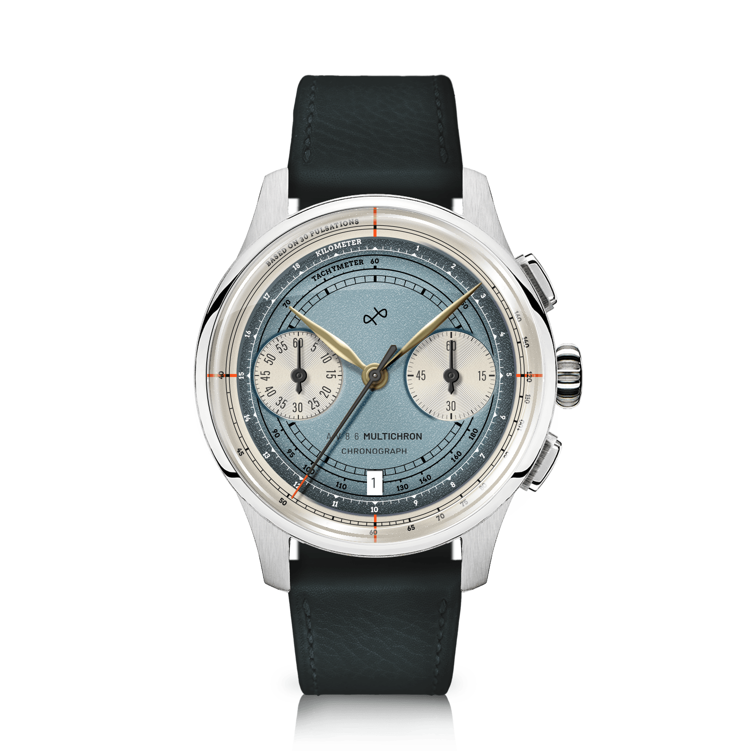 1934 Multichron, Steel / Sky Blue
