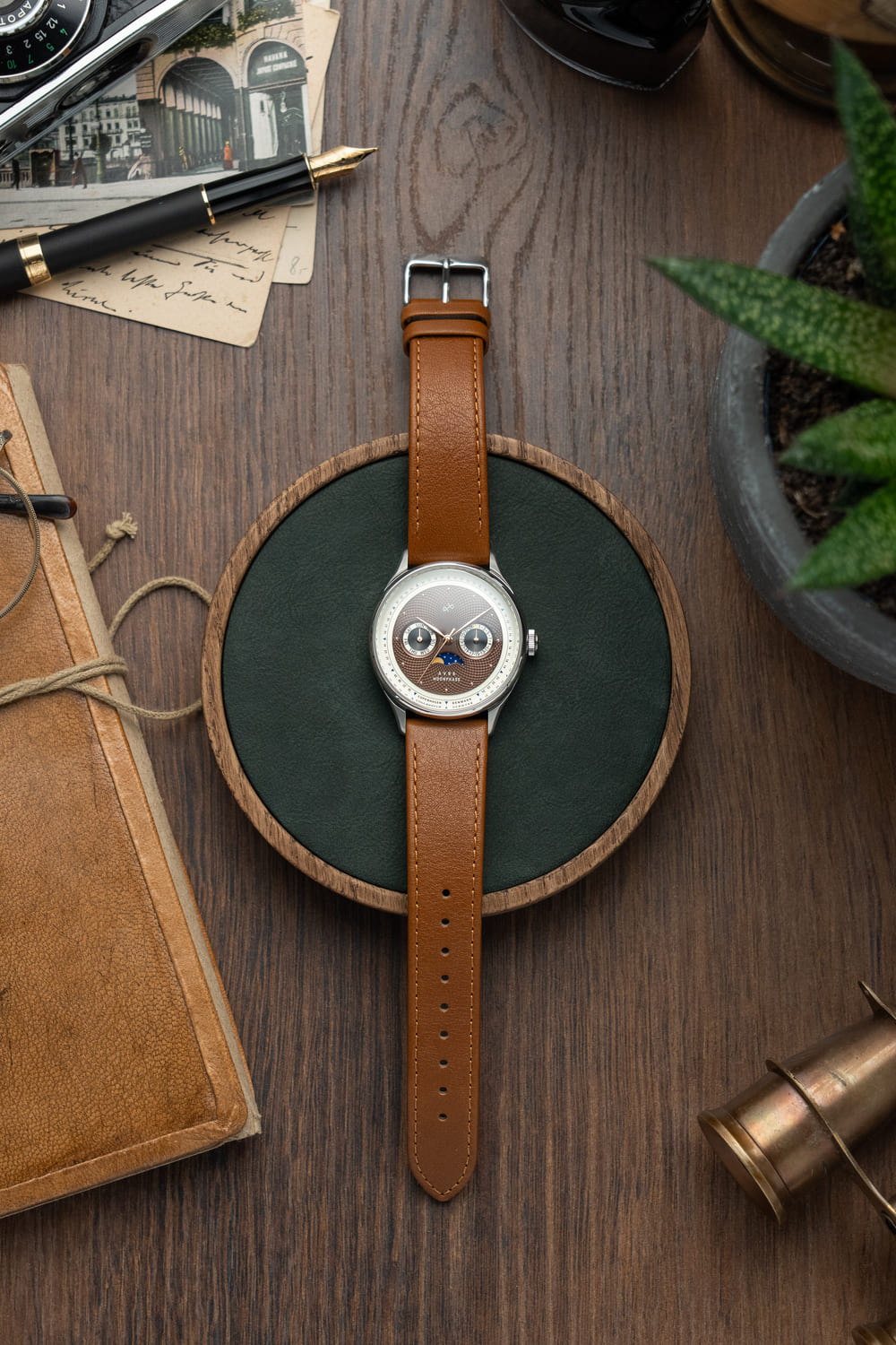 1968 Moonphase, Steel / Brown