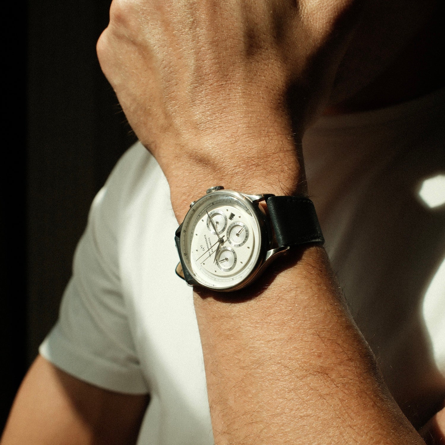 1564 Chronodate Automatic, Steel / White