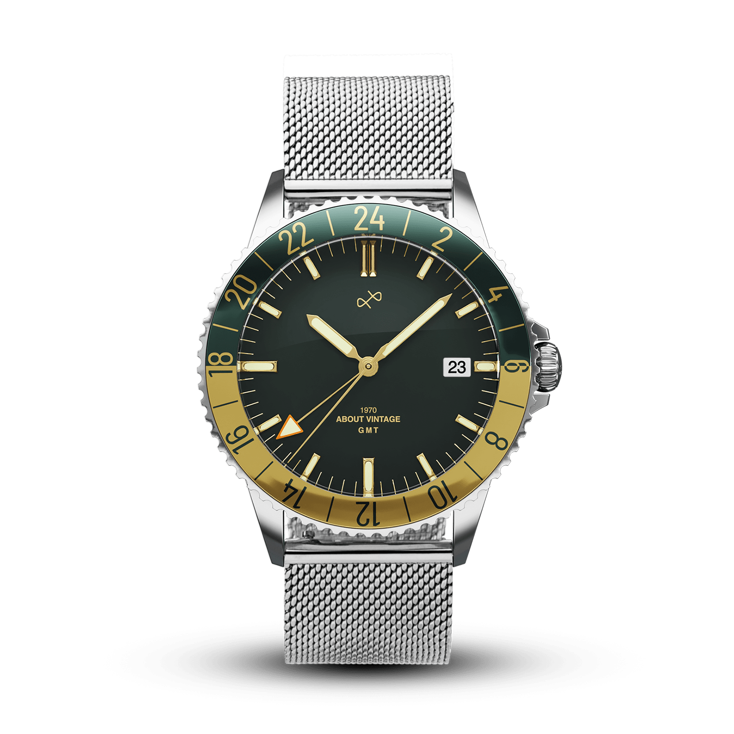1970 Haagen GMT Automatic, Steel / Green - Swiss Made