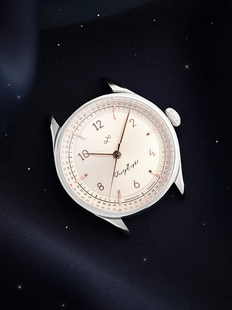 1968 Sixtyeight by AV86 luxury vintage-inspired dress watch with sapphire crystal, minimalist dial, and polished case