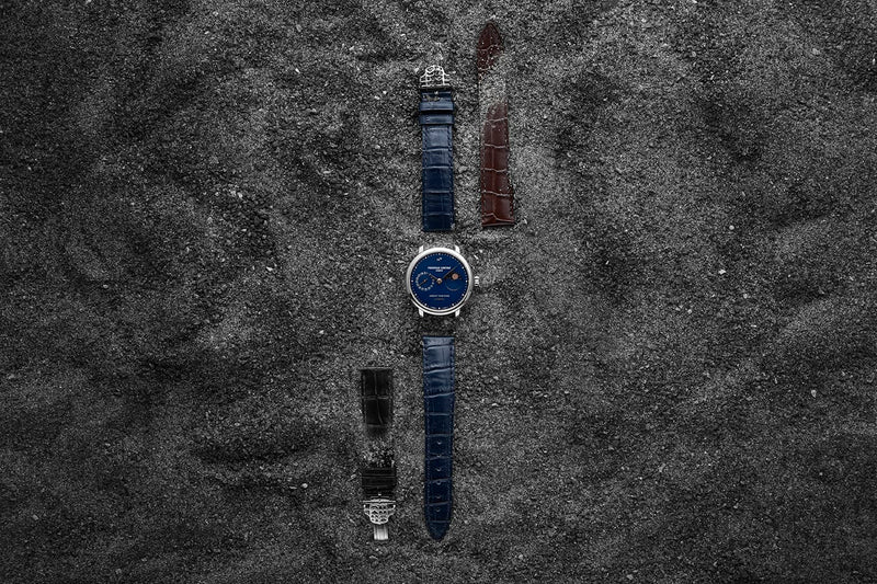 Montre automatique à phase lunaire « 1988 Moonphase », Édition limitée par AV86, dotée d'un verre saphir et de plusieurs bracelets en cuir interchangeables