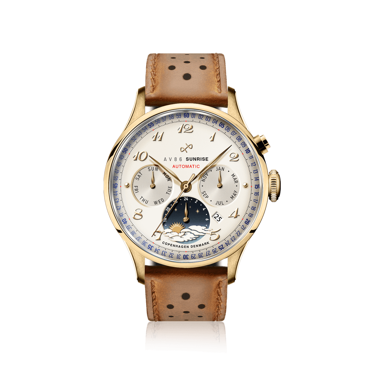 1564 Sunrise Automatique, Or / Blanc cassé