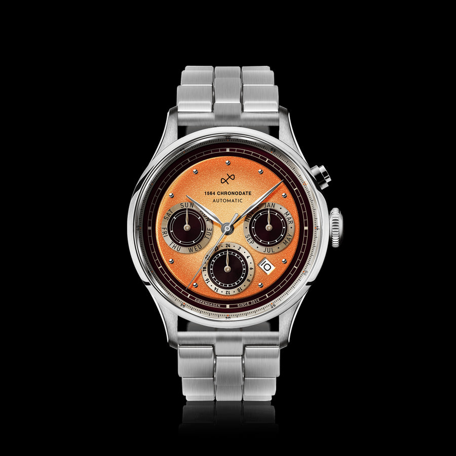 1564 Chronodate Automatic, Steel / Negroni
