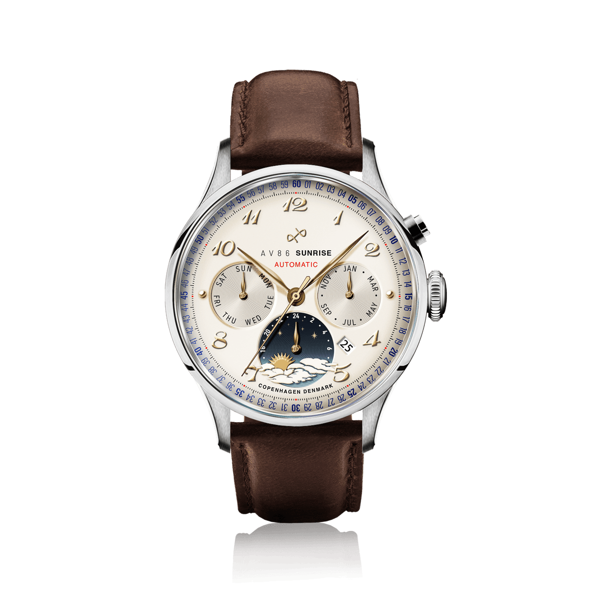1564 Sunrise Automatic, Steel / Off White