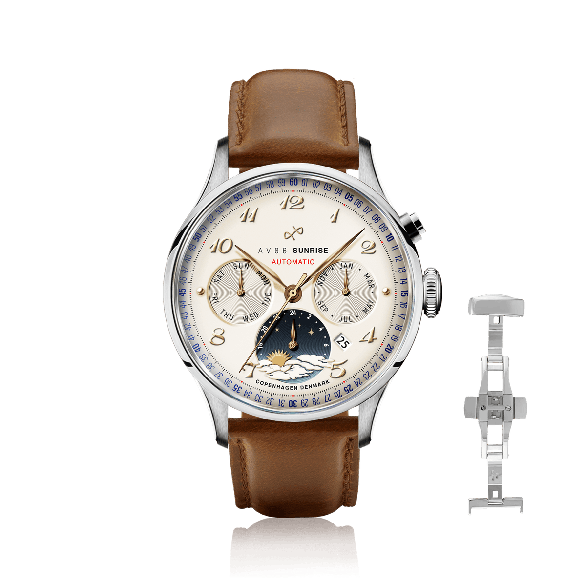 1564 Sunrise Automatic, Steel / Off White