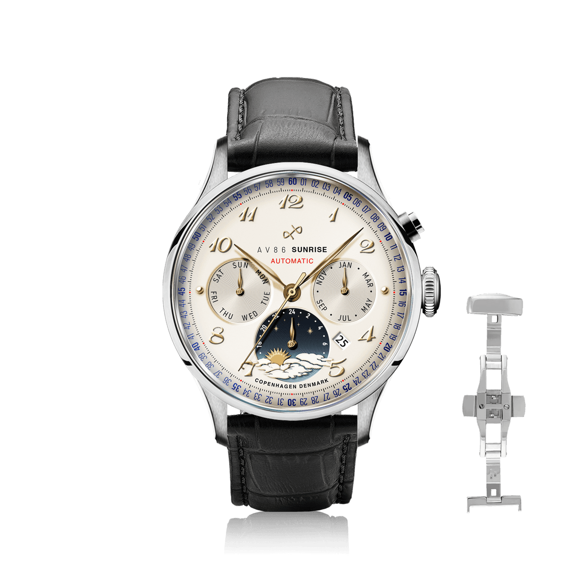 1564 Sunrise Automatic, Steel / Off White