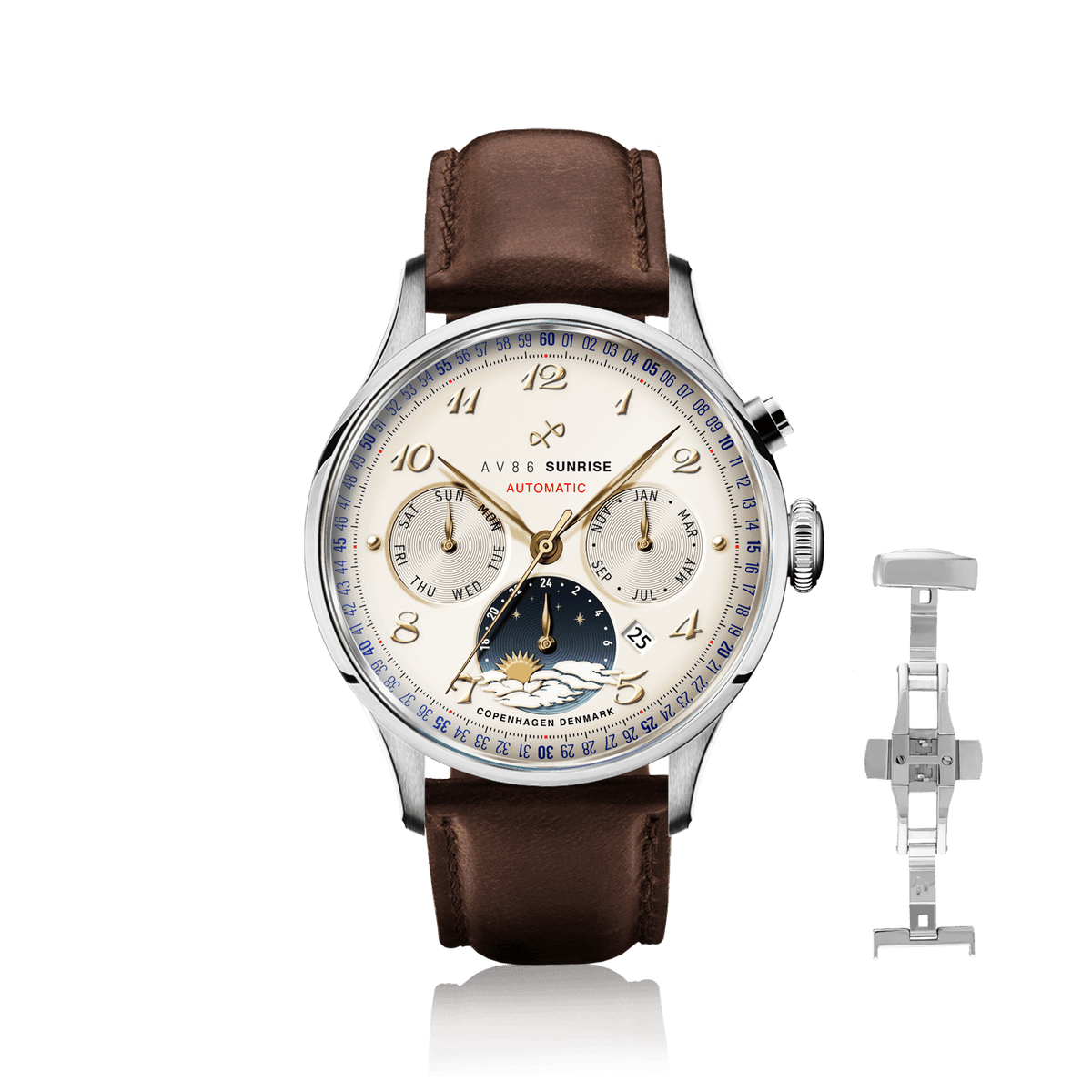 1564 Sunrise Automatic, Steel / Off White