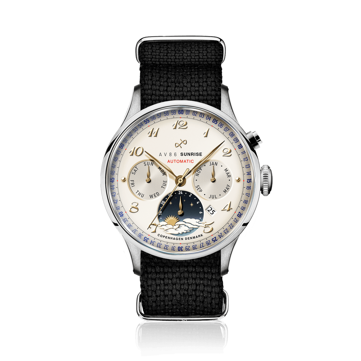1564 Sunrise Automatic, Steel / Off White
