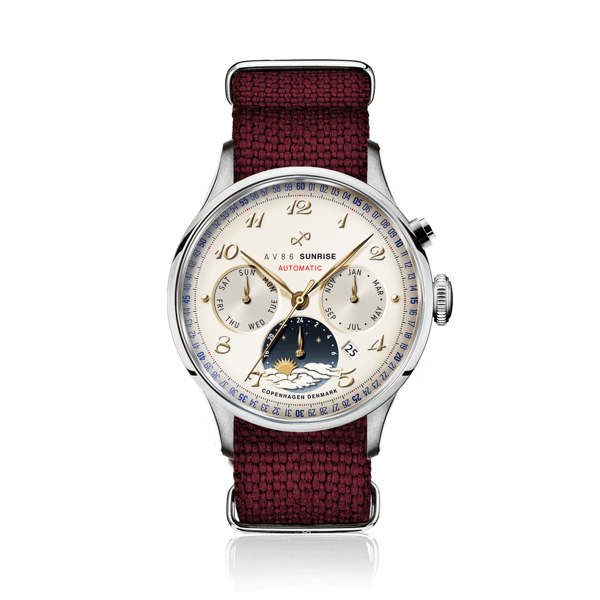 1564 Sunrise Automatic, Steel / Off White