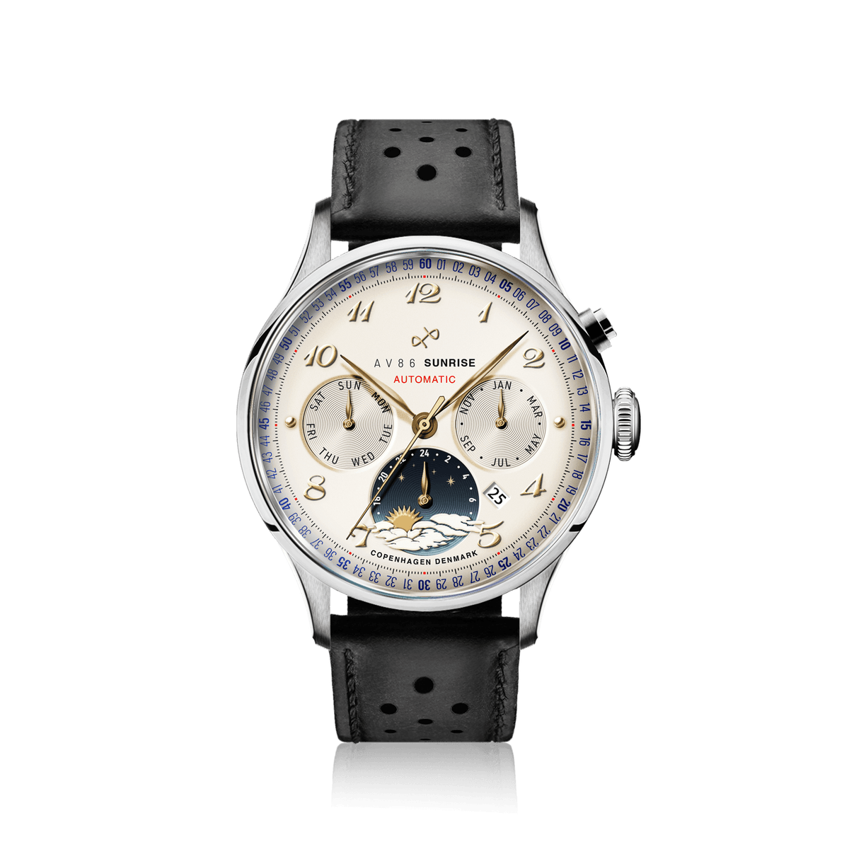 1564 Sunrise Automatic, Steel / Off White