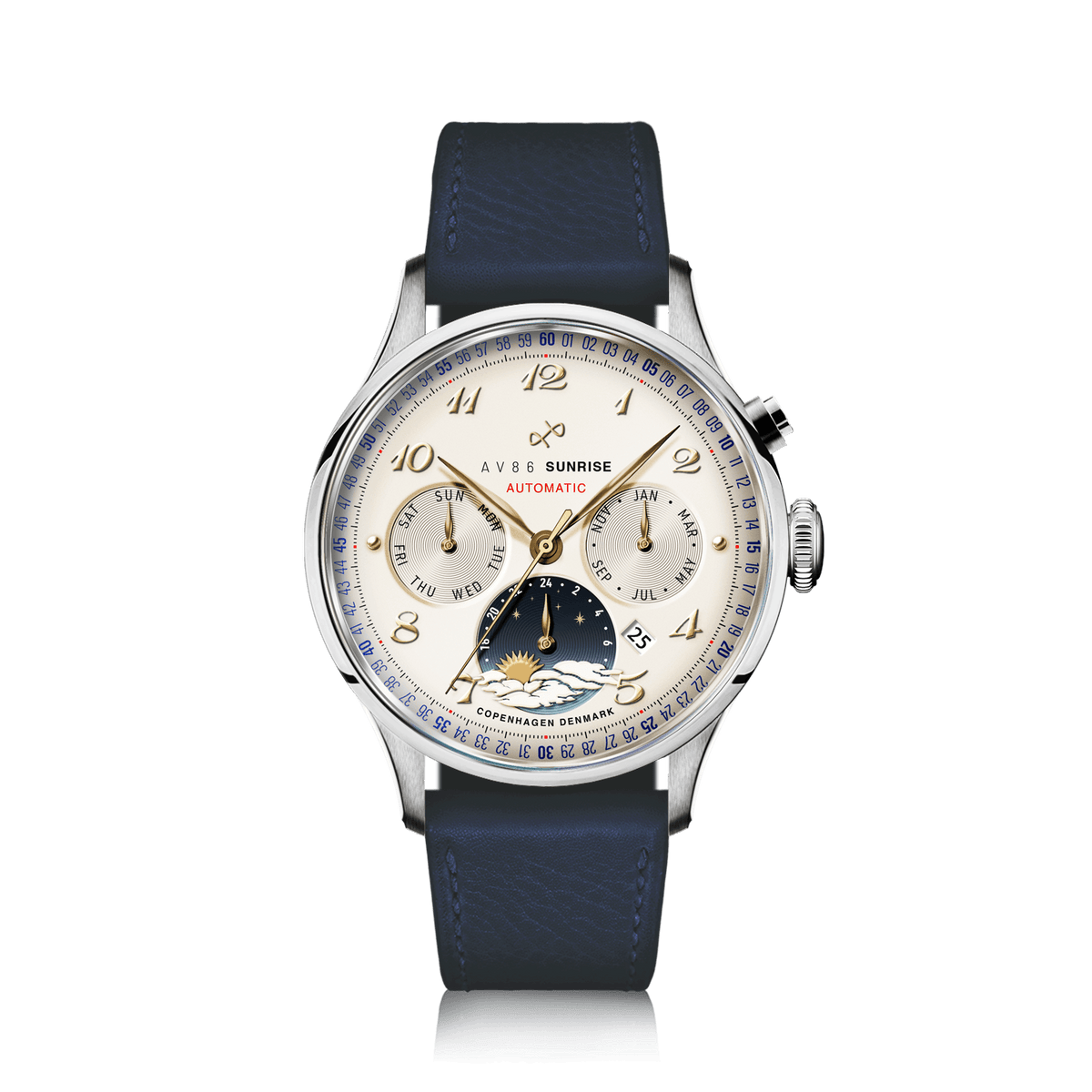 1564 Sunrise Automatic, Steel / Off White