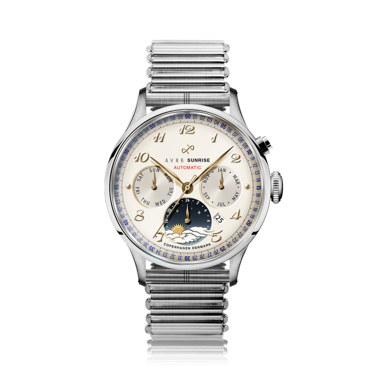 1564 Sunrise Automatic, Steel / Off White