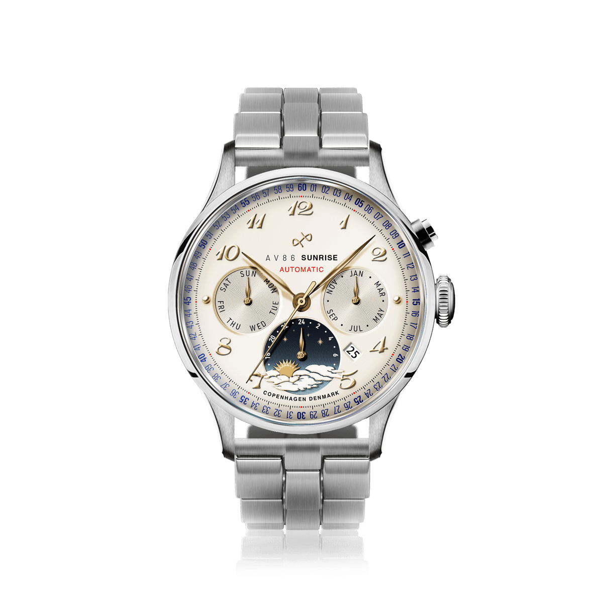 1564 Sunrise Automatic, Steel / Off White