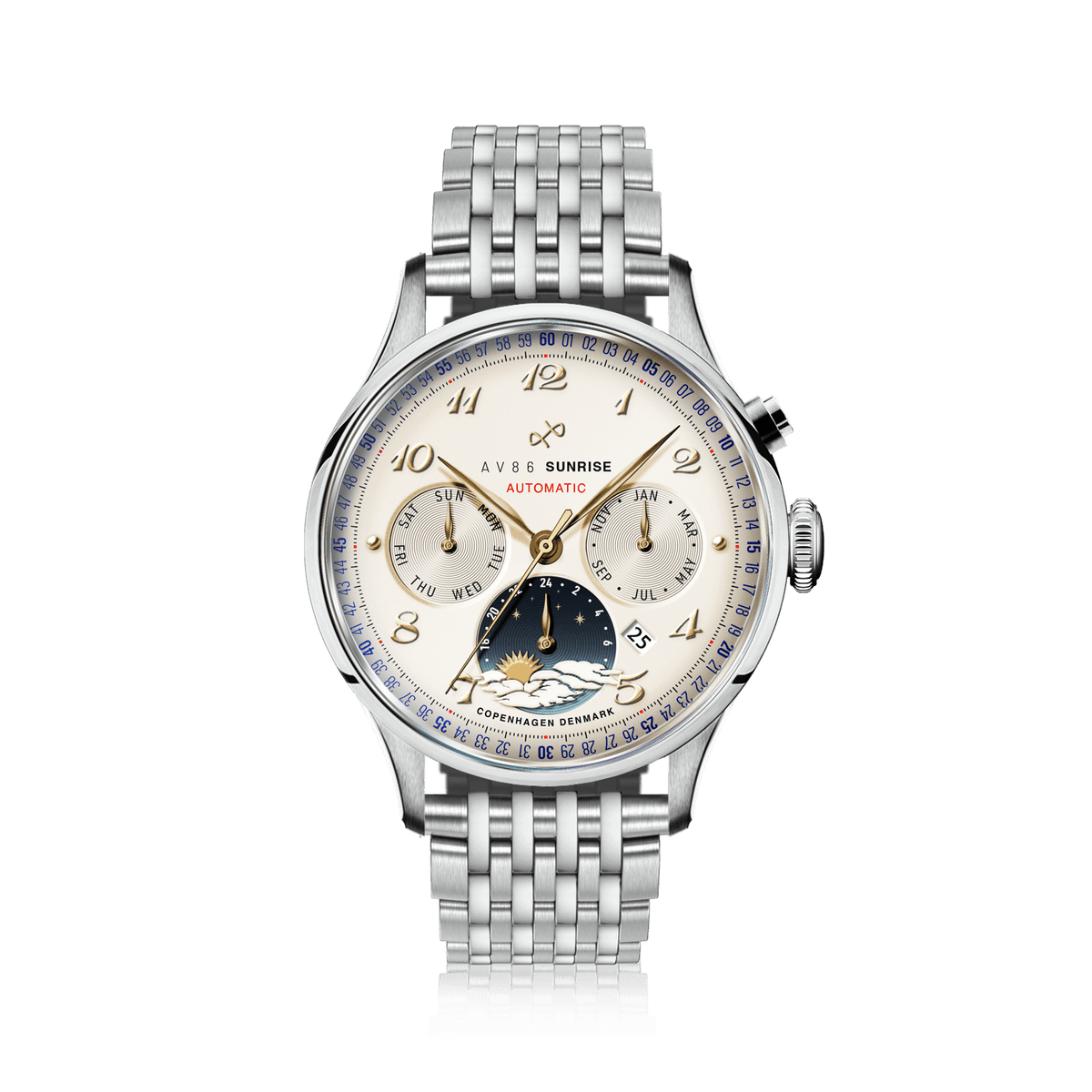 1564 Sunrise Automatic, Steel / Off White