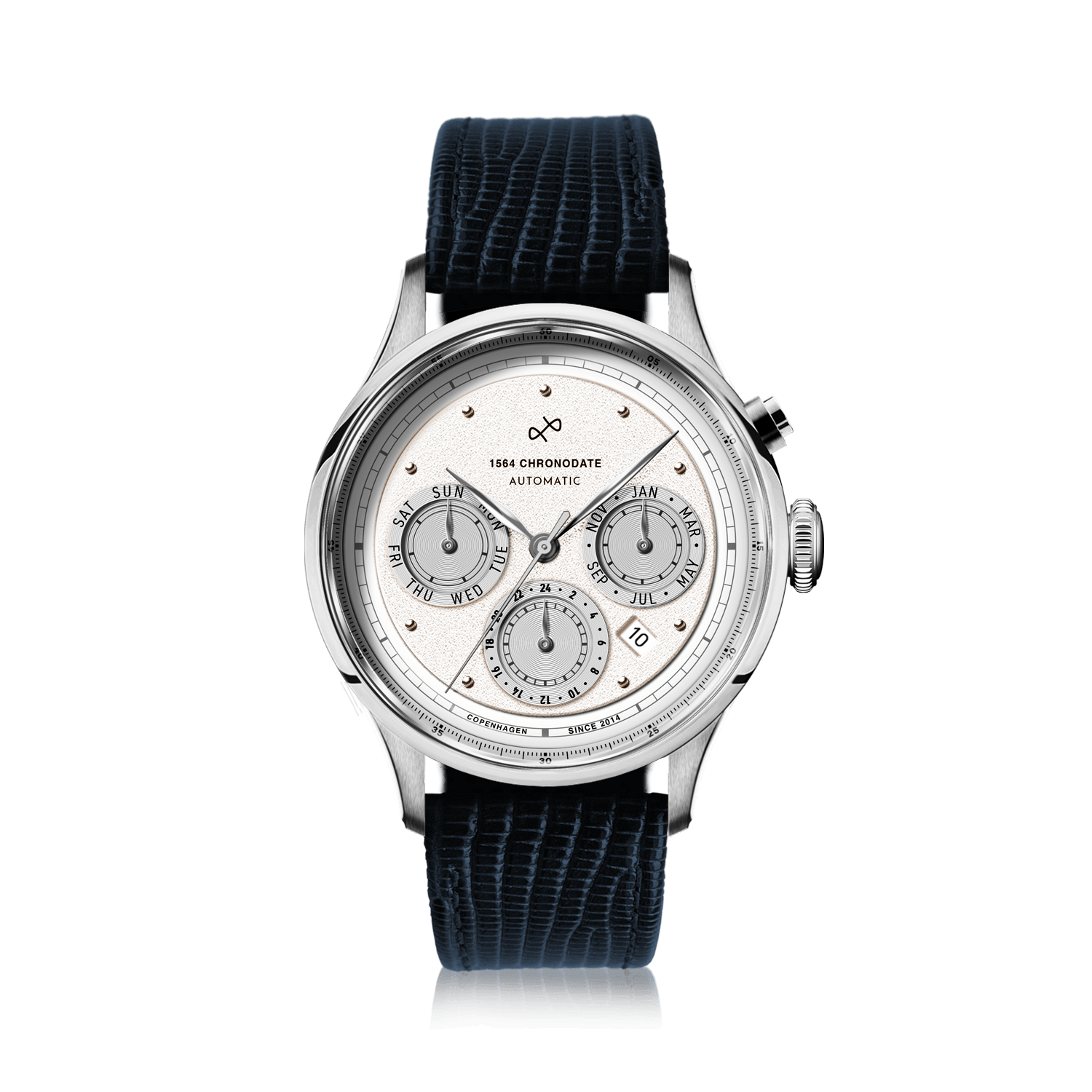 1564 Chronodate Automatic, Steel / White