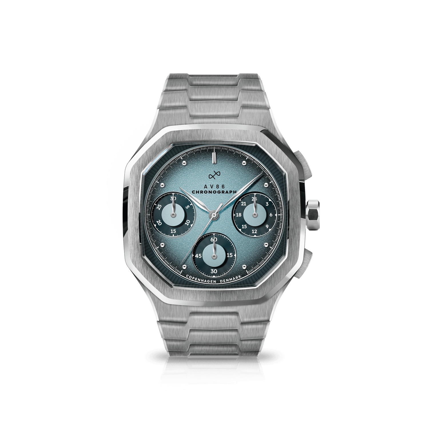 1904 Chronograph, Steel / Light & Dark Blue