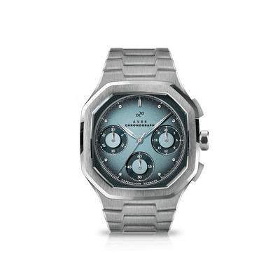1904 Chronograph, Steel / Light & Dark Blue