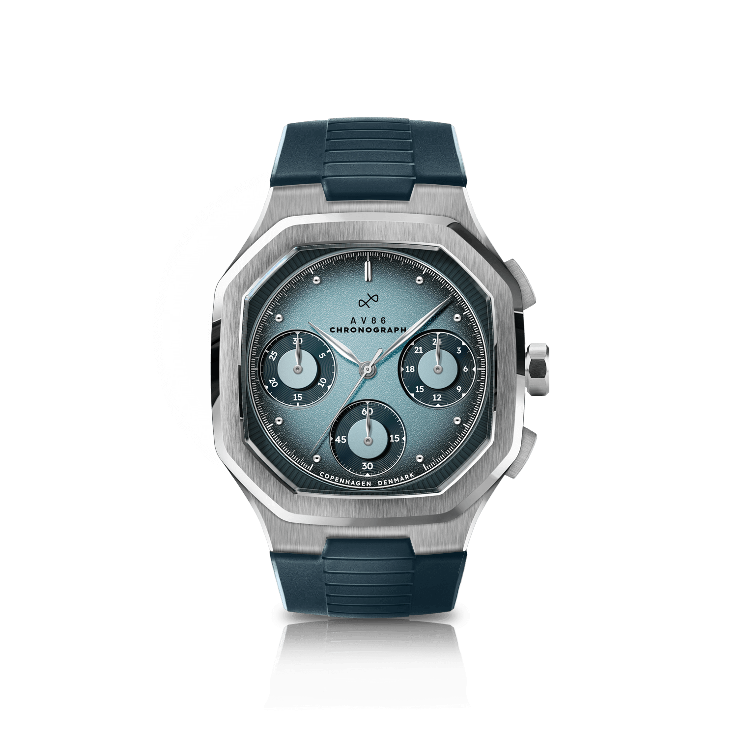 1904 Chronograph, Steel / Light & Dark Blue