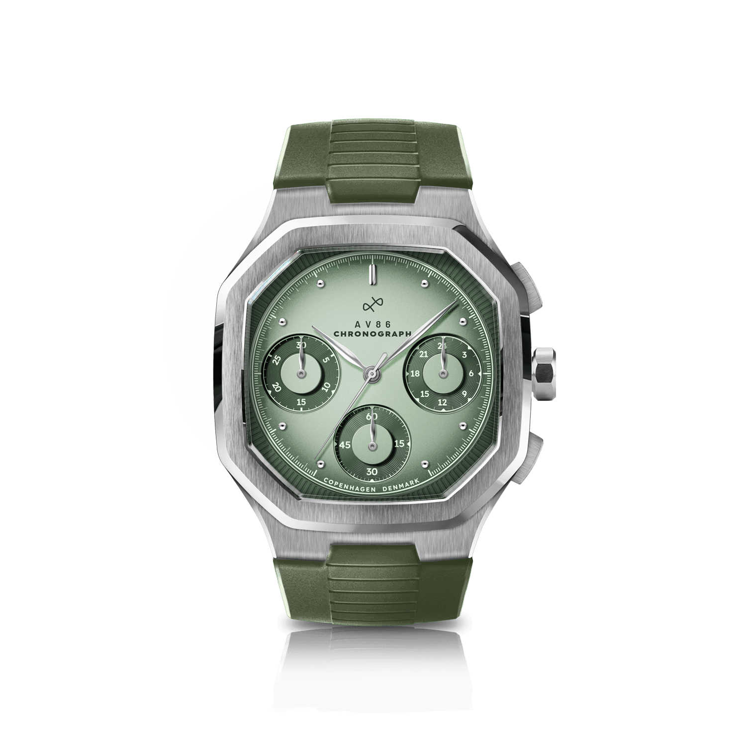 1904 Chronograph, Steel / Light & Dark Green