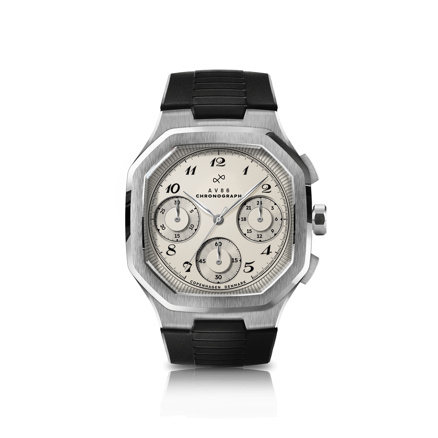 1904 Chronograph, Steel / Off White