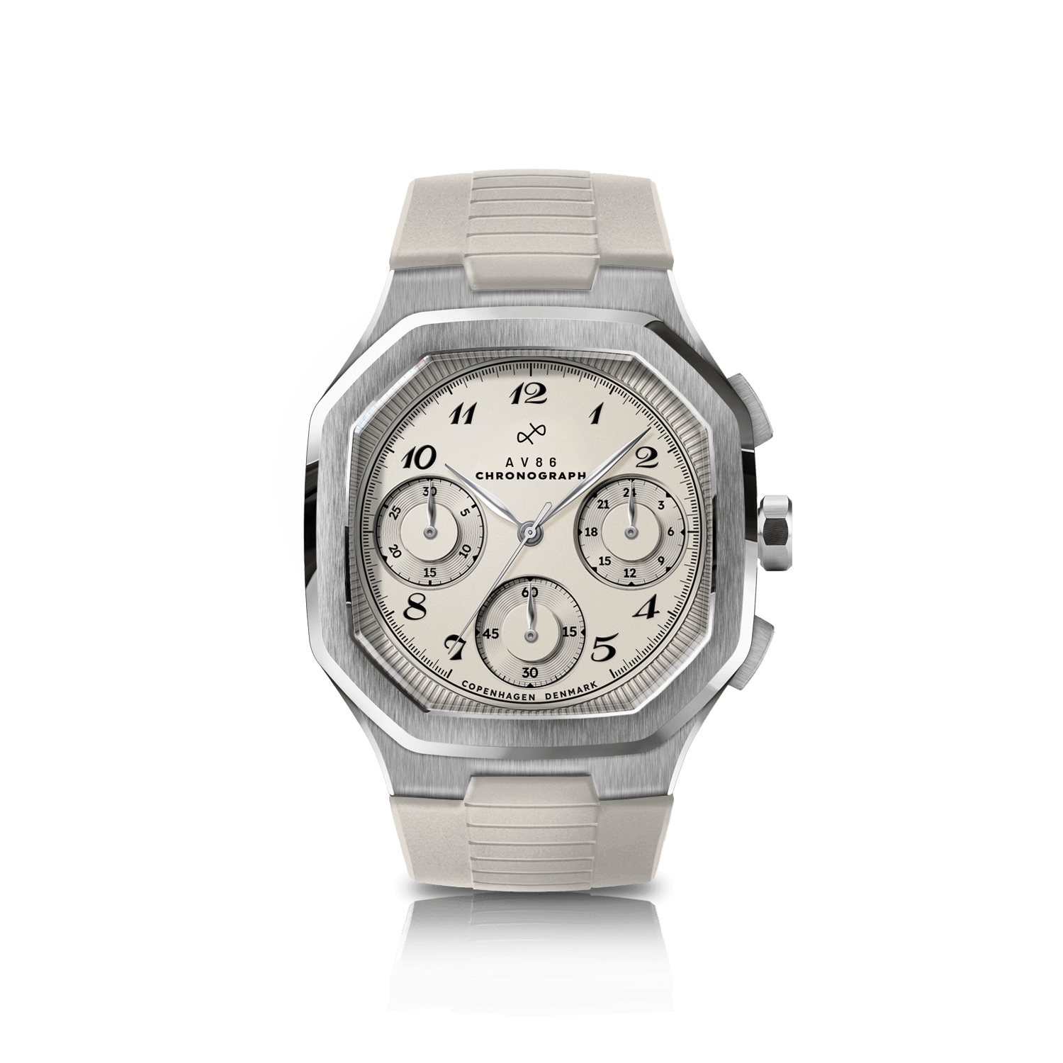 1904 Chronograph, Steel / Off White