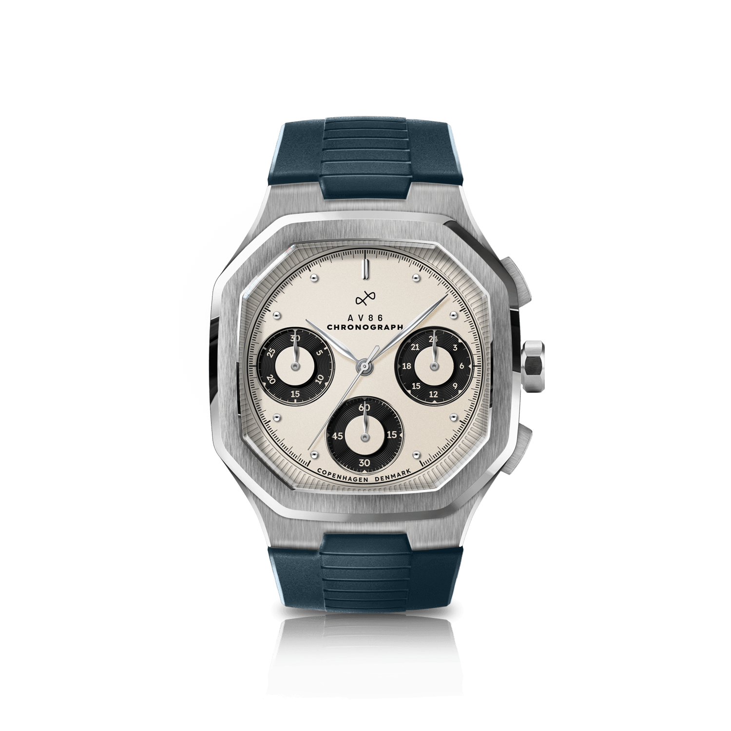 1904 Chronograph, Steel / Off White & Black
