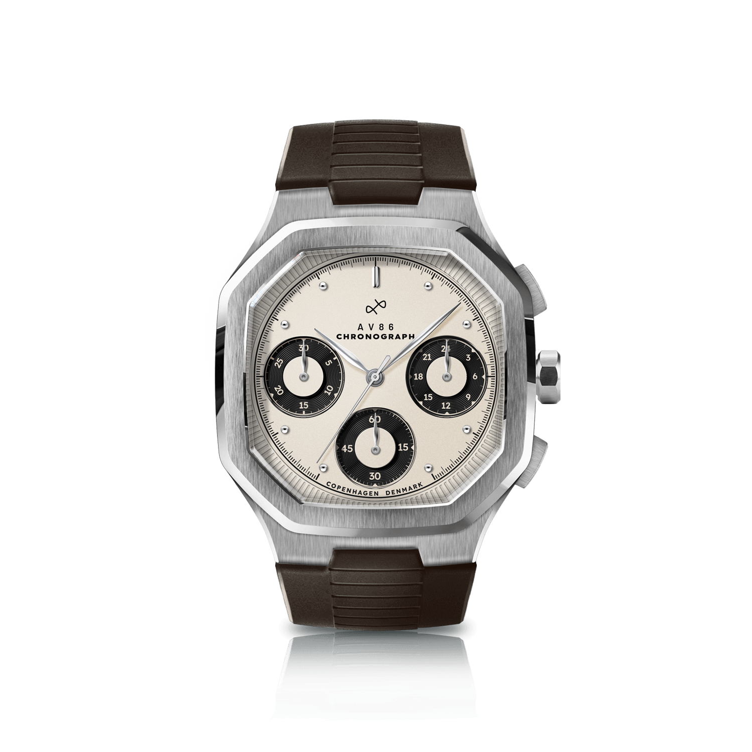 1904 Chronograph, Steel / Off White & Black
