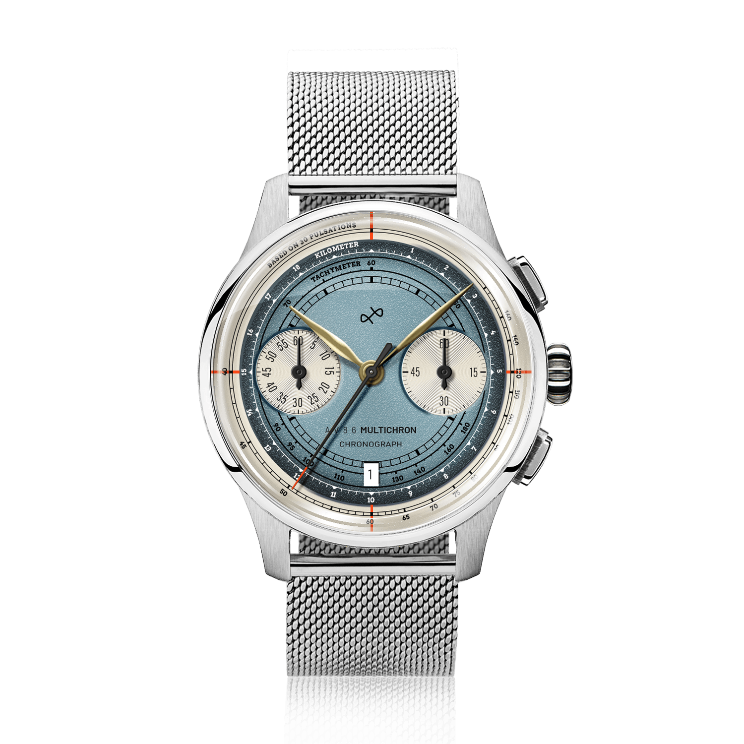 1934 Multichron, Steel / Sky Blue