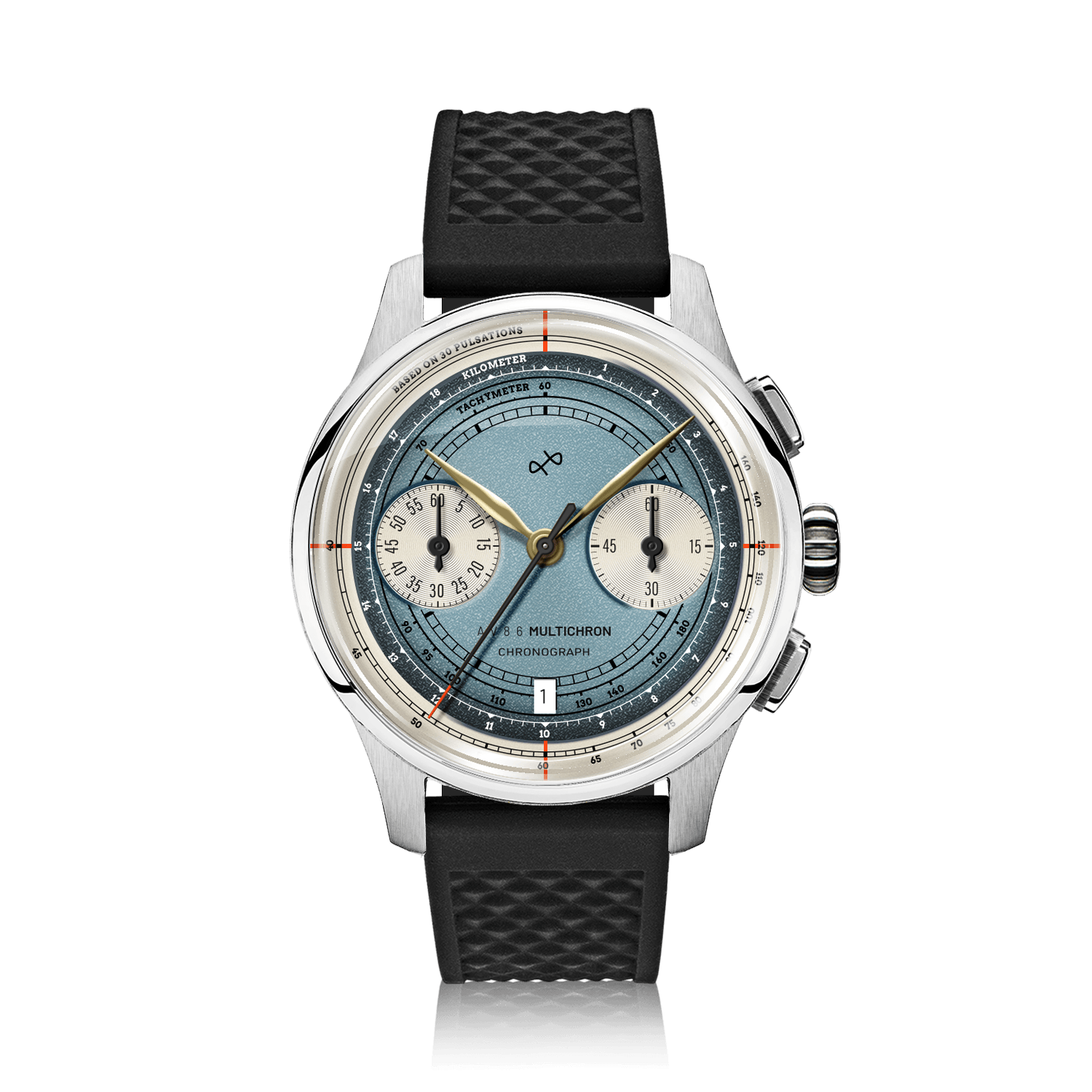 1934 Multichron, Steel / Sky Blue