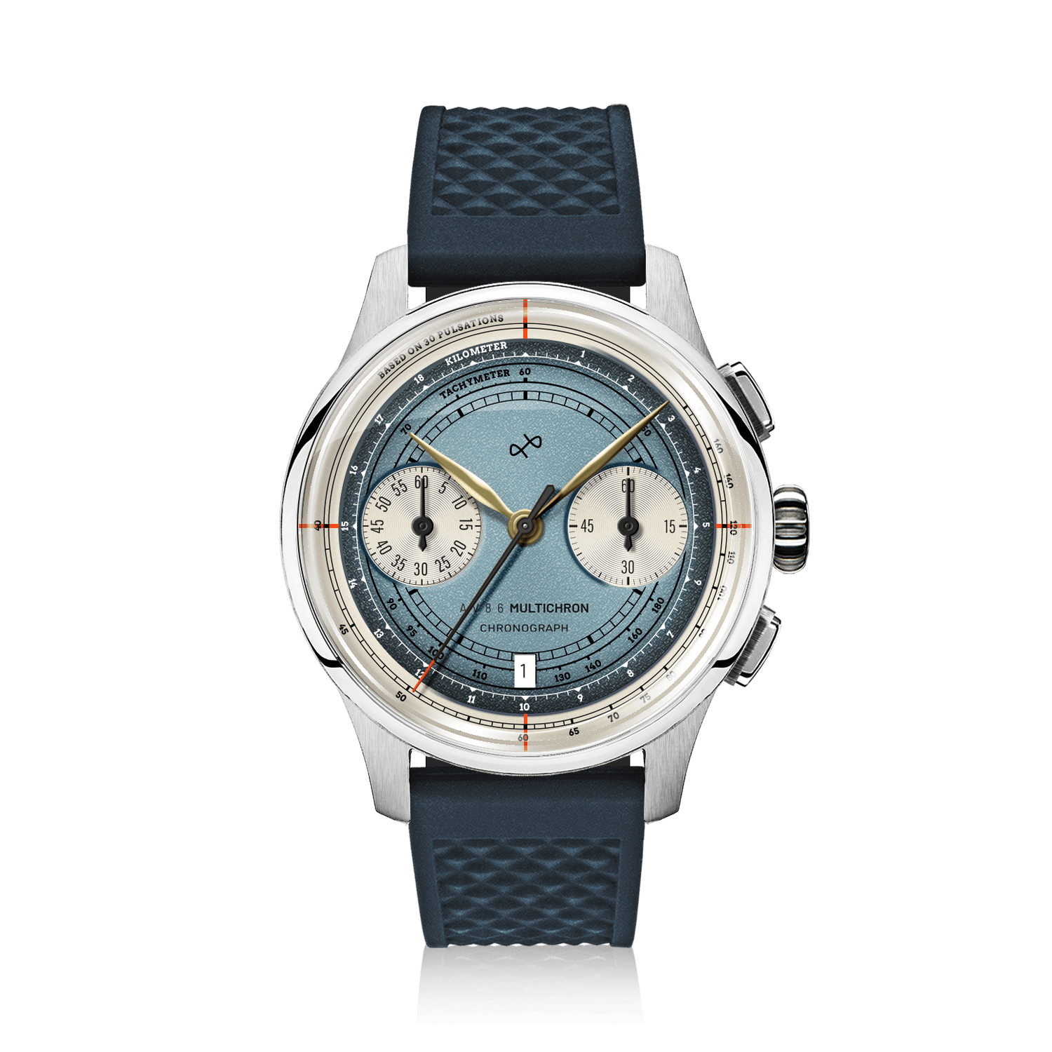1934 Multichron, Steel / Sky Blue