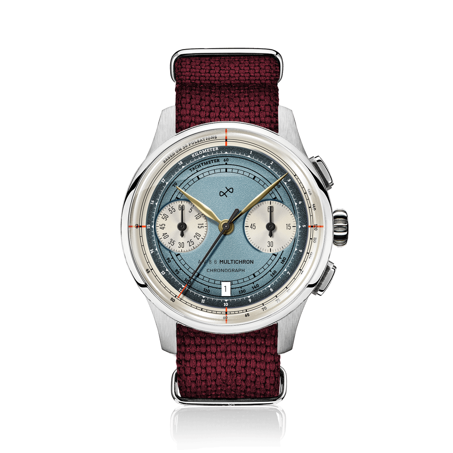 1934 Multichron, Steel / Sky Blue