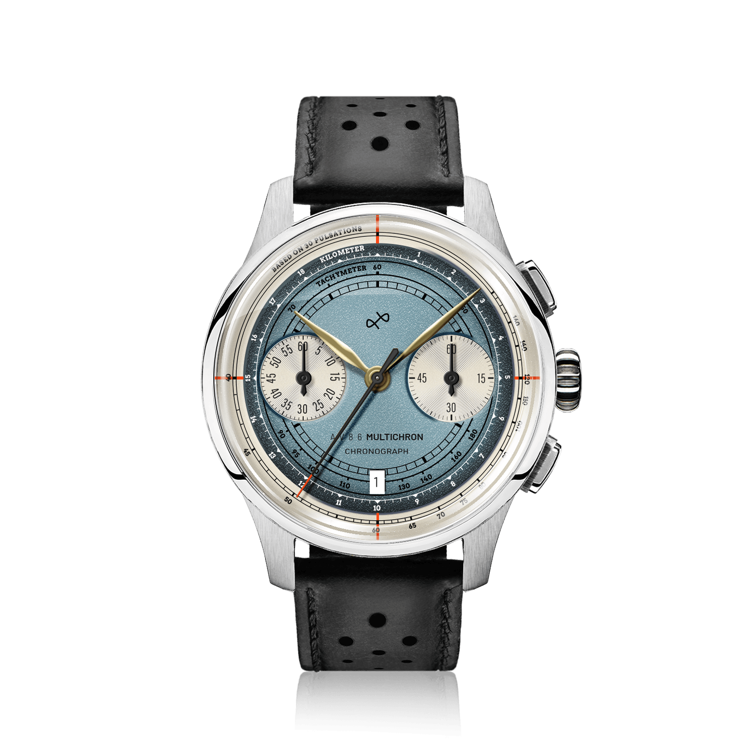 1934 Multichron, Steel / Sky Blue