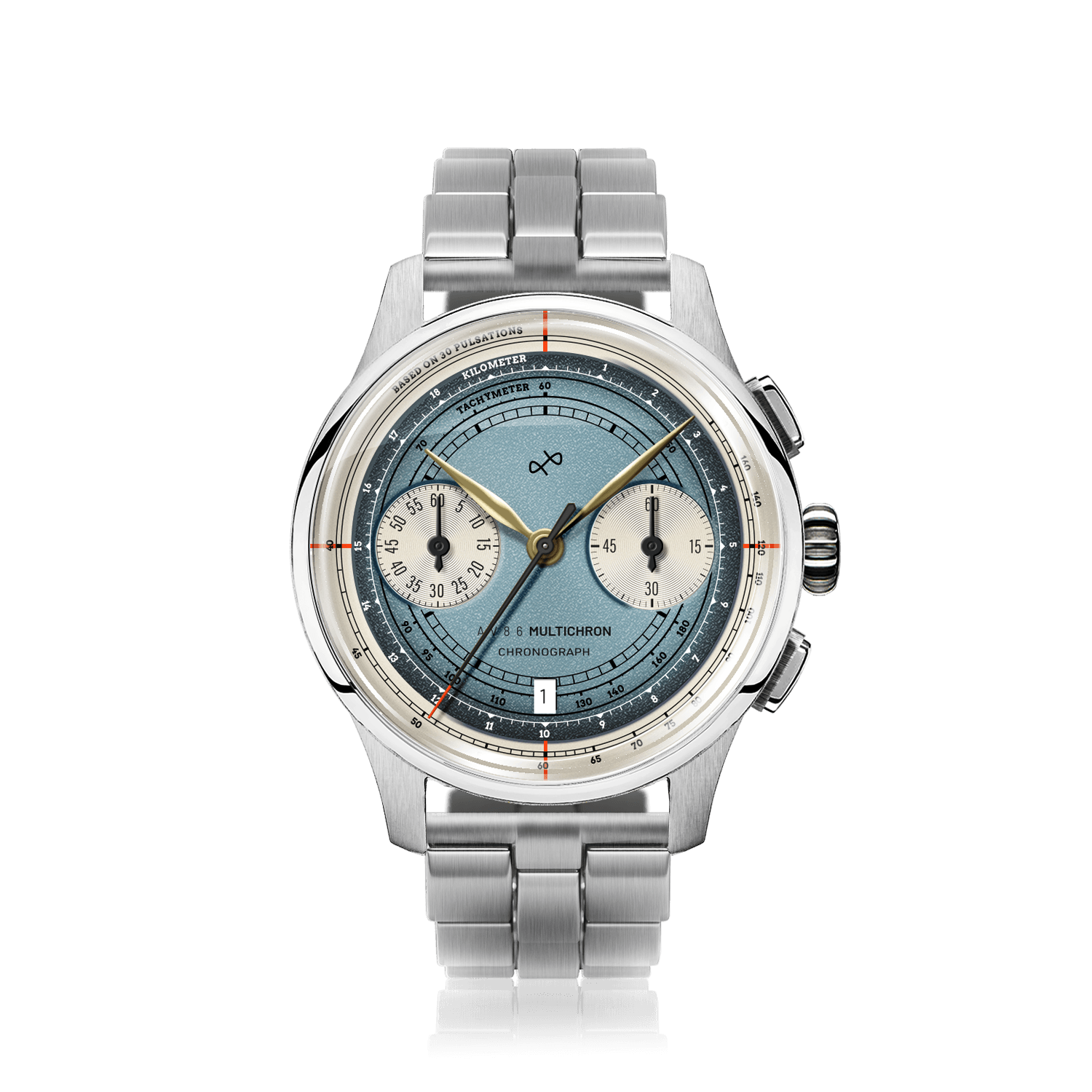 1934 Multichron, Steel / Sky Blue