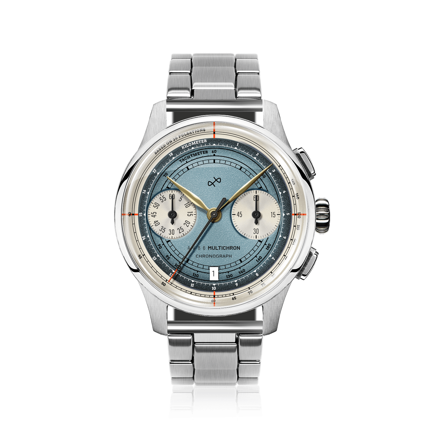 1934 Multichron, Steel / Sky Blue