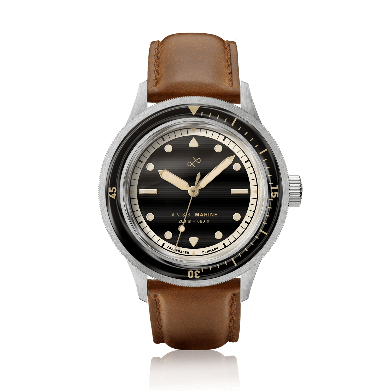 1956 Marine, Steel / Black Gilt