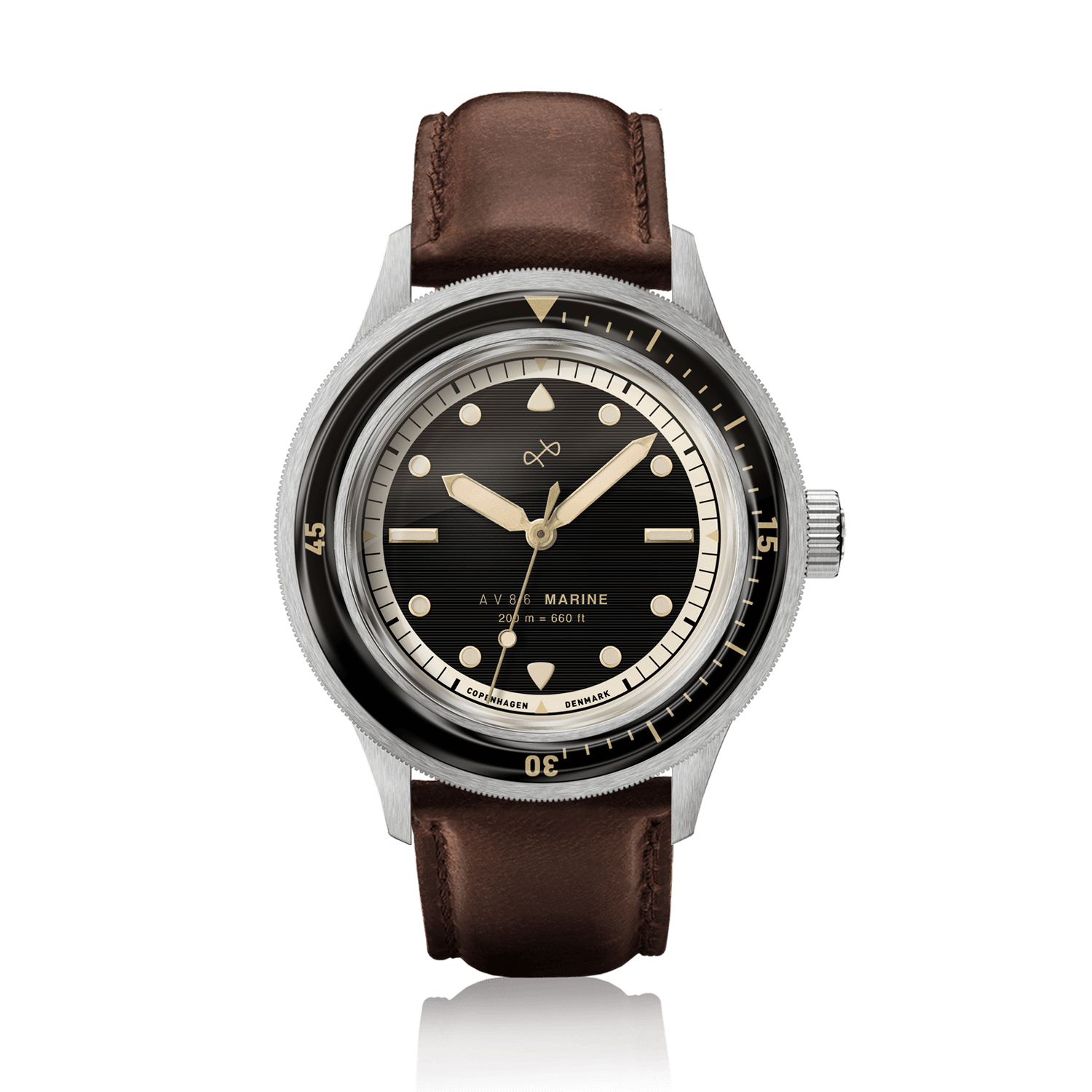 1956 Marine, Steel / Black Gilt