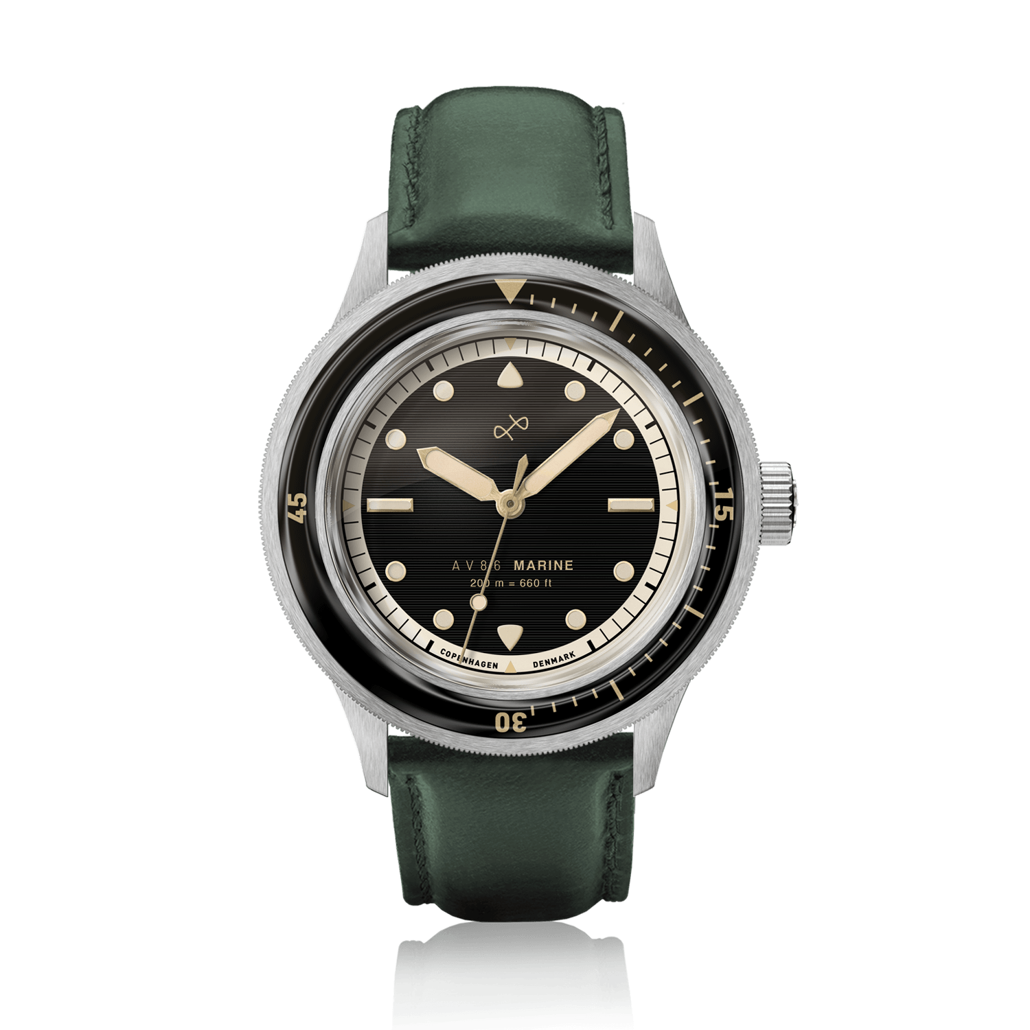 1956 Marine, Steel / Black Gilt