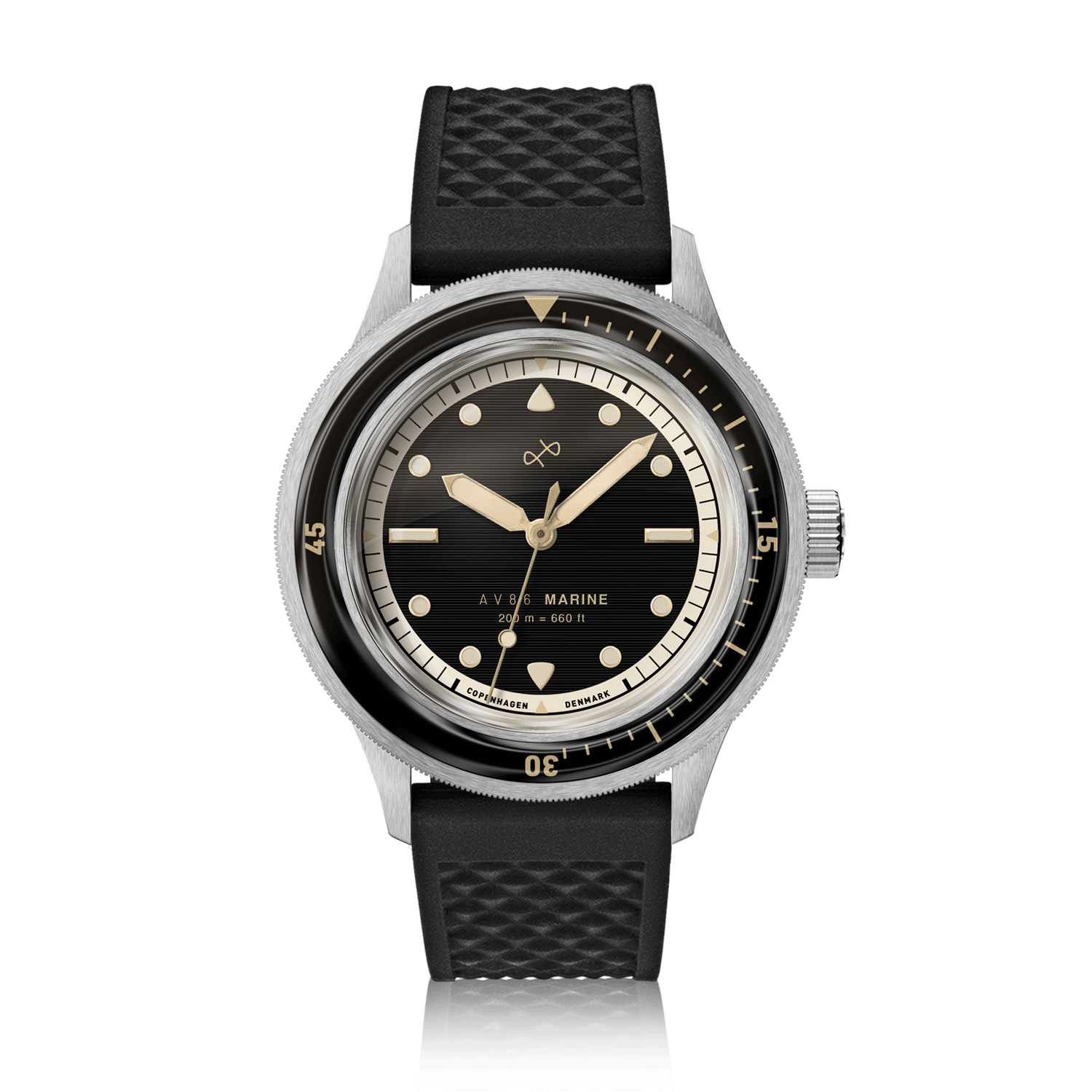 1956 Marine, Steel / Black Gilt