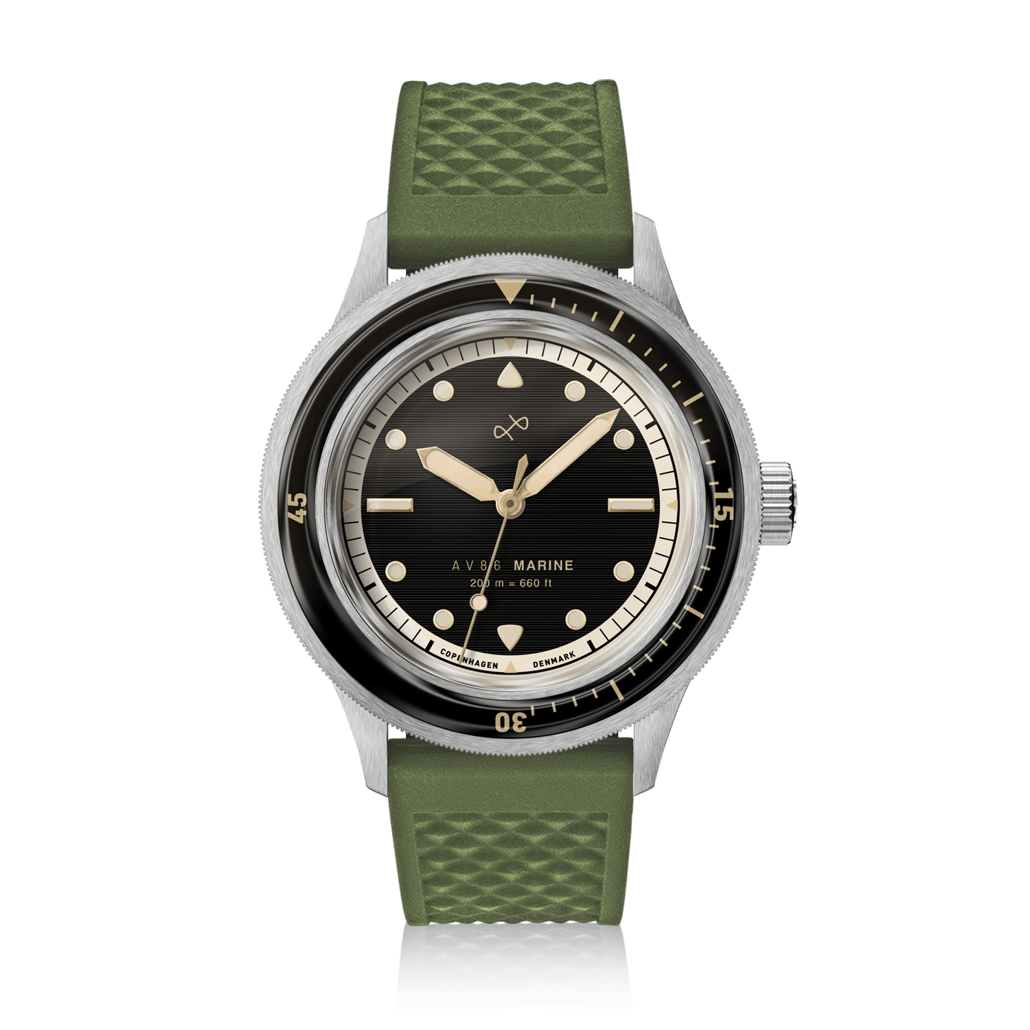 1956 Marine, Steel / Black Gilt