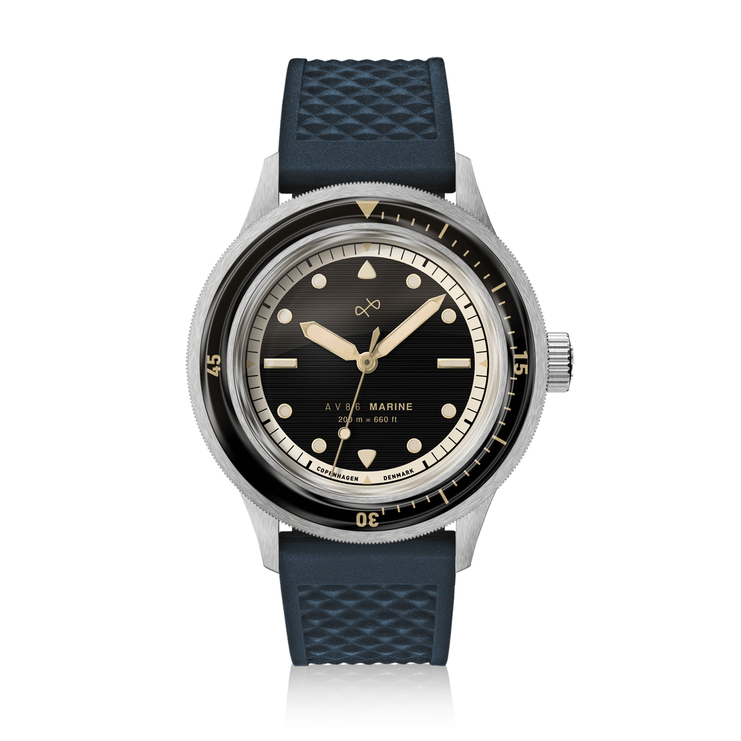 1956 Marine, Steel / Black Gilt