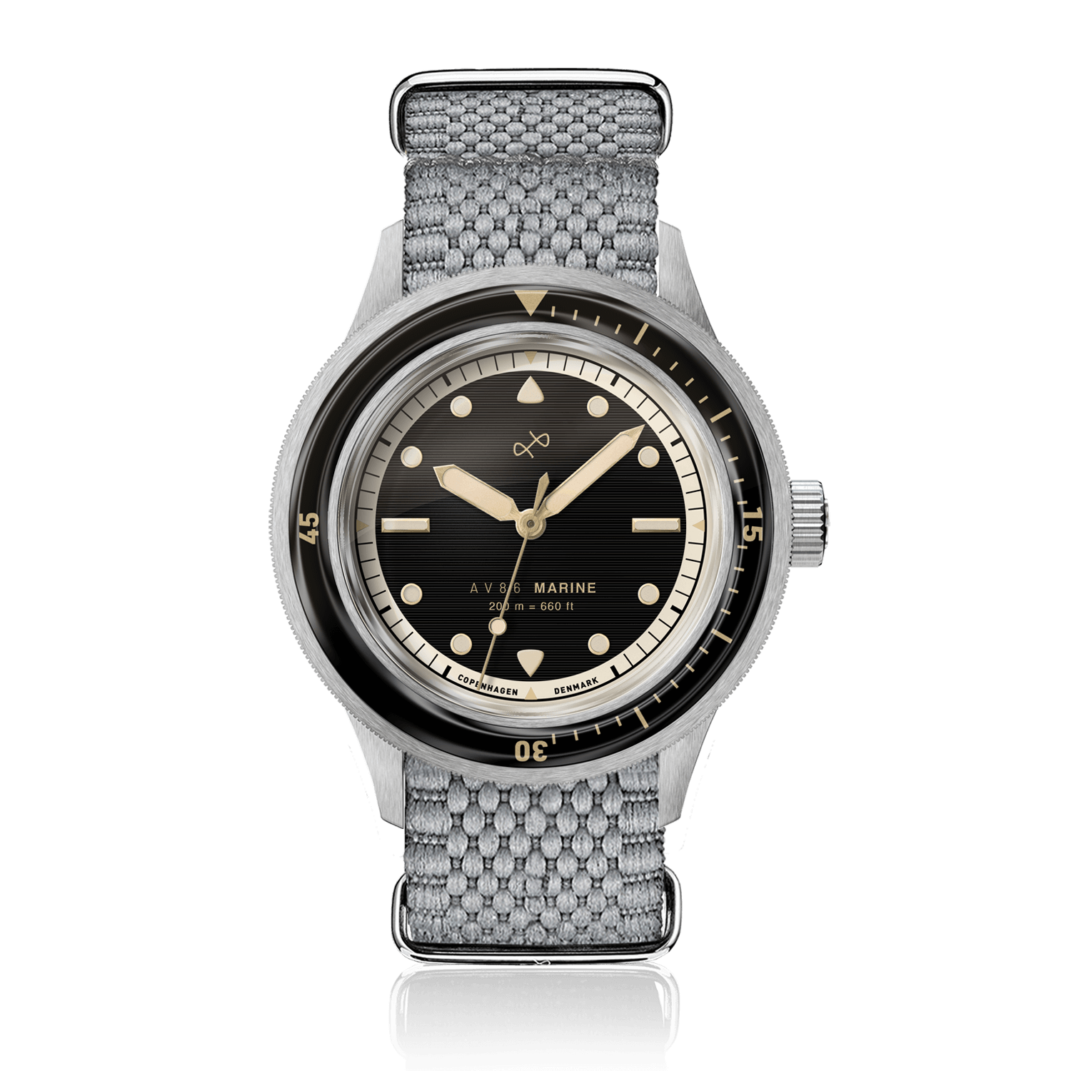 1956 Marine, Steel / Black Gilt